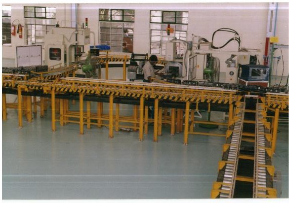 POWER & FREE ROLLER CONVEYOR WITH TURN TABLES Client: SIMPSON ENGINES, CHENNAI