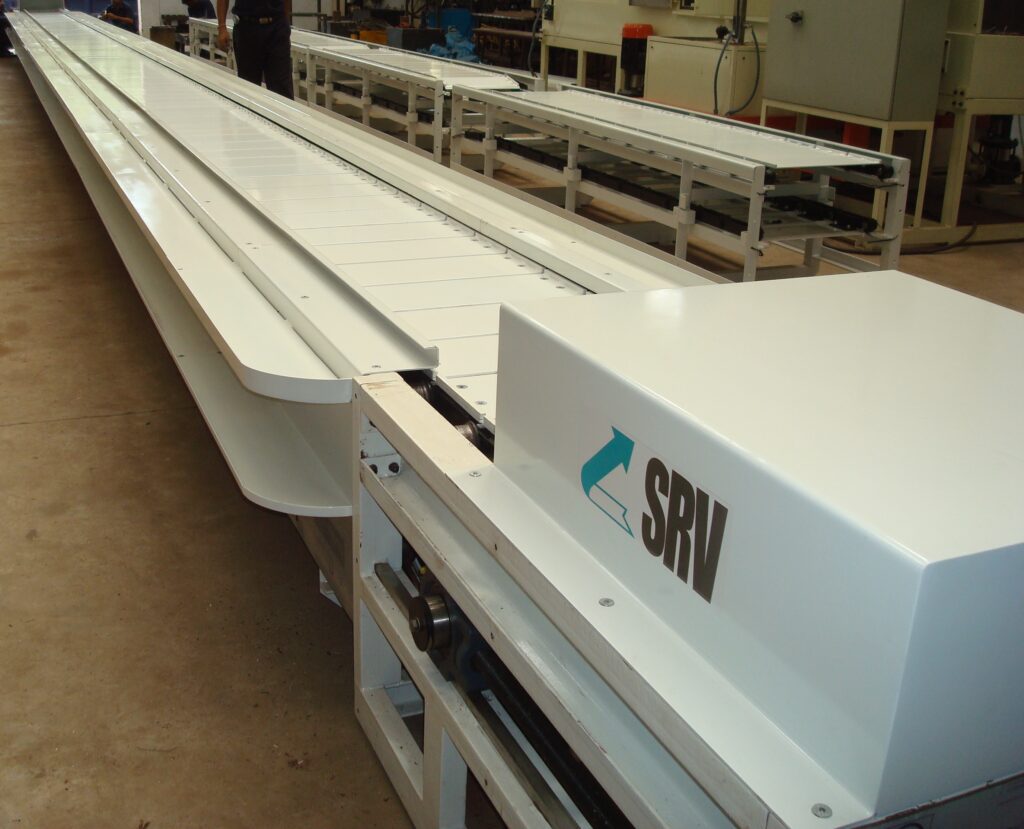 SLAT CONVEYOR FOR TWO WHEELER ENGINE ASSEMBLY LINE Client: TVS MOTOR
