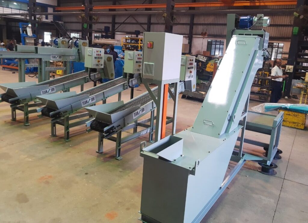 MESH CONVEYOR & MULTI STRAND CHAIN CONVEYOR FOR HANDLING HOT FORGE COMPONENT Client: FORGIX PVT LTD LUDHIANA